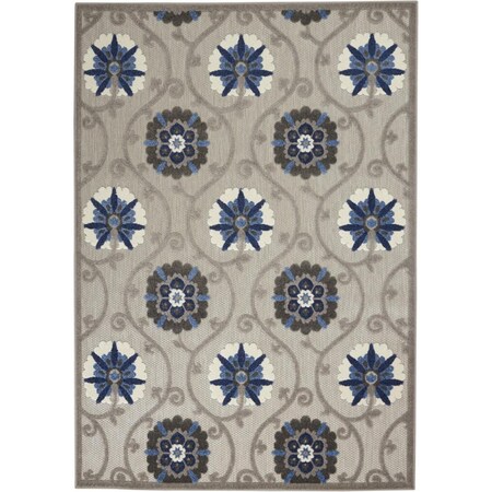 Palacedesigns 5 x 8 ft. Gray & Blue Indoor & Outdoor Area Rug - Gray Blue - 5' x 8' PA3667525